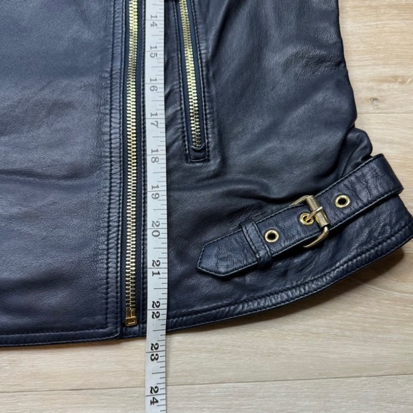 Ralph Lauren Tumbled Leather with Asymmetrical Zip moto jacket. - Picture 6 of 8